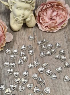 cérémonie mariage baptême communion Personnalisation avec Strass cœur