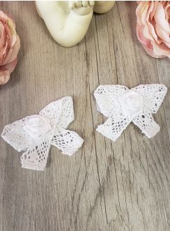 Lot de 2 noeuds dentelle coton avec velcro