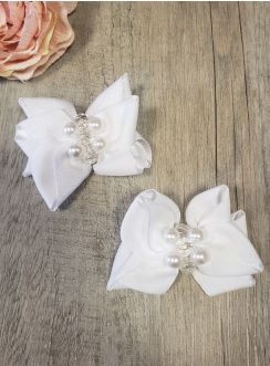 Lot de 2 noeuds avec ruban et perles