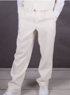 Pantalon enfant ivoire écru pour cérémonie, mariage, baptême, communion... ivoire - ecru