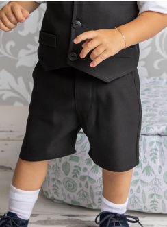 bermuda noir enfant pour mariage et cérémonie bébé et petit  garçon