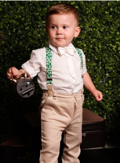 tenue thème jungle pour petit garçon cérémonie mariage baptême