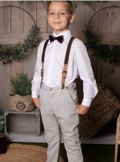 Tenue garçon avec bretelles collection Antoine