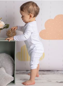 Pyjama sans pied bébé coton blanc