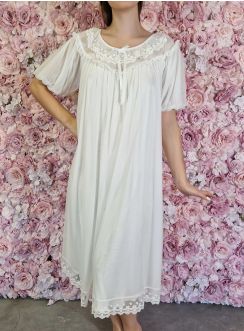 Collection Mariage - Chemise de Nuit rétro Longue pour femme