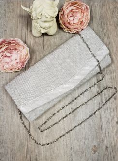 pochette de soirée blanche scintillante femme