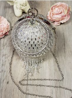 Sac soirée tendance clutch bag argent