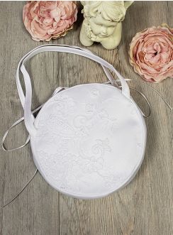 Sac rond blanc ou ivoire pour mariage