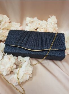 Pochette de soirée plissée à paillete pour femme