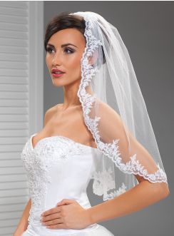 voile de mariée dentelle blanc