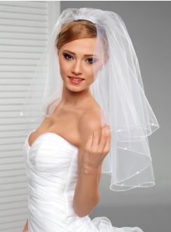 voile mariée court blanc