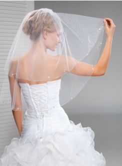 Voile mariée strass court ou long blanc