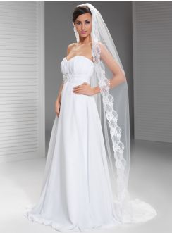 voile mariée blanc long cathédrale