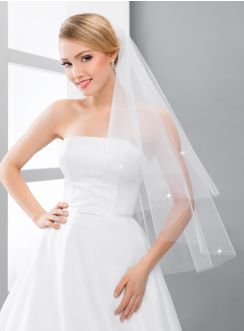 Voile strass pour mariée blanc