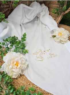 Couverture Broderie Ange et Coeur - Personnalisable