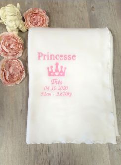 Couverture bébé prince ou princesse - Personnalisable