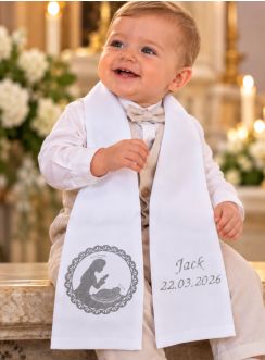Etole de baptême la Vierge et l'Enfant