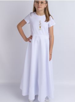 Robe de communion longue Croix