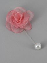 Broche Fleur En Cuir Véritable – Fait Main, Boutonnière Pour Mariage Ou Fête
