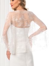 Cape En Dentelle BEAUTELICATE Pour Mariée - Étole Transparente Avec Ruban | Soirée Et Cérémonie