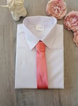Cravate élastique Pré-nouée Pour Garçon DQT - Satin Uni, Mariage/baptême, Taille 0-2/2-7 Ans