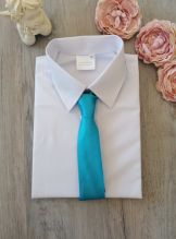 Cravate élastique Pré-nouée Garçon DQT - Satin Uni - Pour Mariage Ou Communion