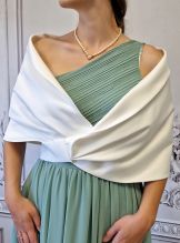 Foulard Long Satin 197x65cm Écharpe Couleur Unie Châle Élégant Pour Femme