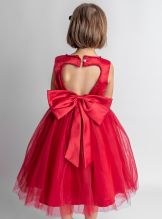Robe Fille Rose Cœur Doux - Taille 16, Motifs Floraux, Manches Courtes, Genou