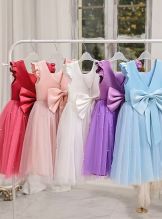 Robe De Noël Pour Fille En Coton Et Tulle – Imprimé Cartoon, Manches Courtes Ou Longues, Tailles 4-10 Ans