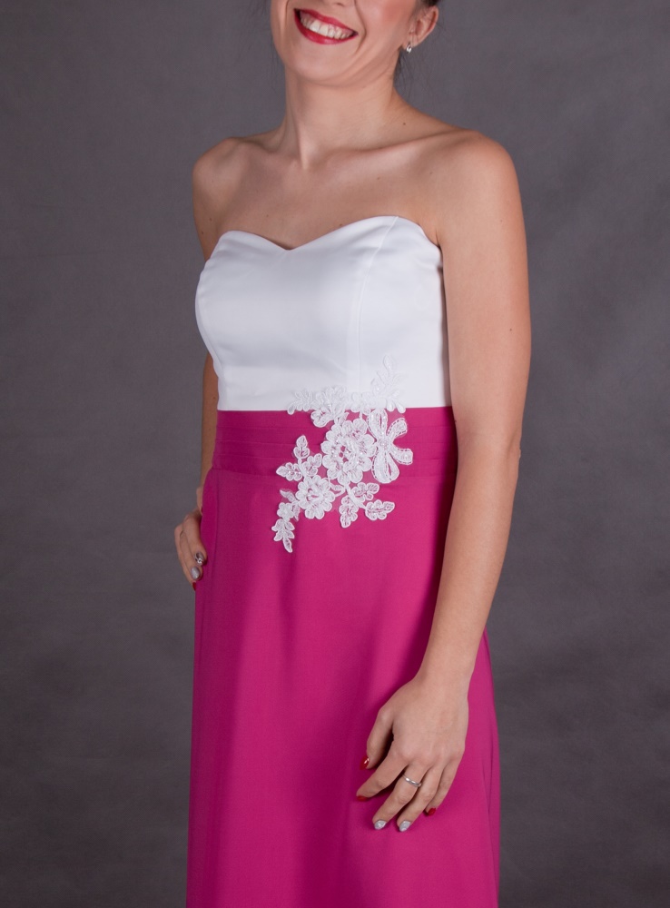 Robe de demoiselle d'honneur femme fushia