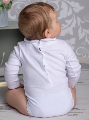Body bebe fille blanc manches longues avec col - Cdiscount