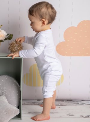 pyjama sans pied bébé coton blanc