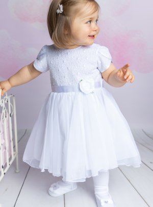 robe de baptême blanche bébé fille