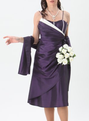 robe soirée courte femme violet